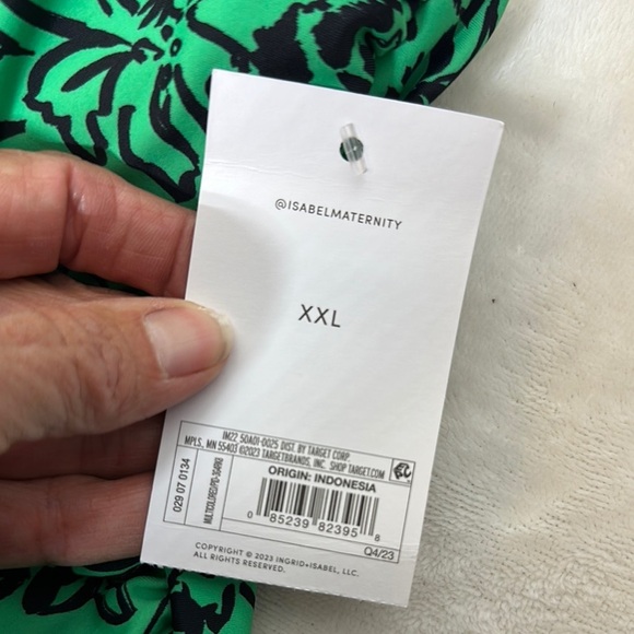 Isabel Maternity by Ingrid & Isabel Green Floral One Piece Swimsuit - Picture 3 of 10